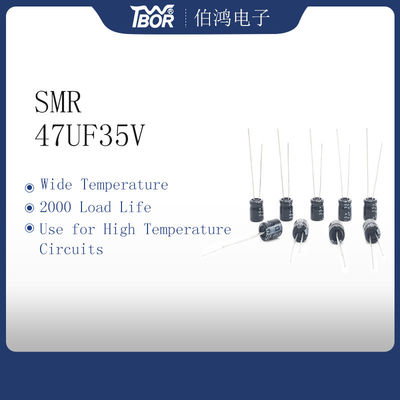 Tụ điện điện phân nhôm thu nhỏ màu đen 47UF 35V TW BOR
