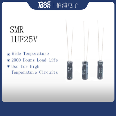 Tụ điện xuyên tâm 1UF 25V ISO14001 Dung sai 20%