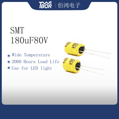 Tụ điện điện phân nhôm thấp TW BOR 180UF 80V