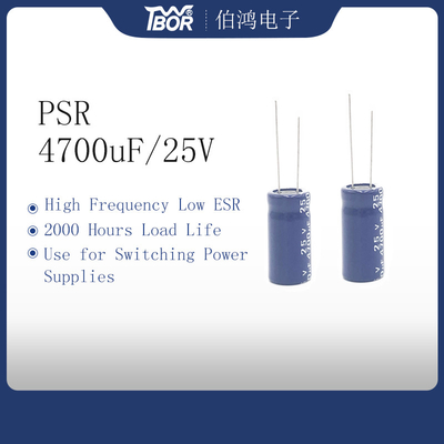 4700uf 25v Tụ điện phân xuyên tâm 2000 giờ Tải 18x40mm