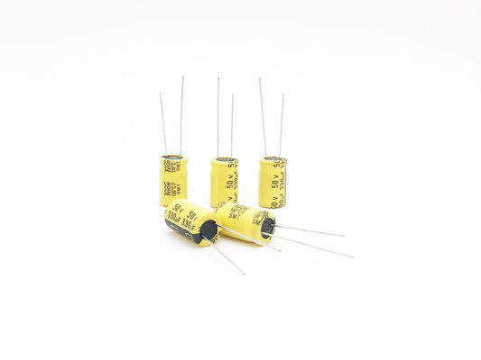 Tụ nhiệt độ cao 330UF50V Tụ điện loại dẫn hướng tâm 10x16mm
