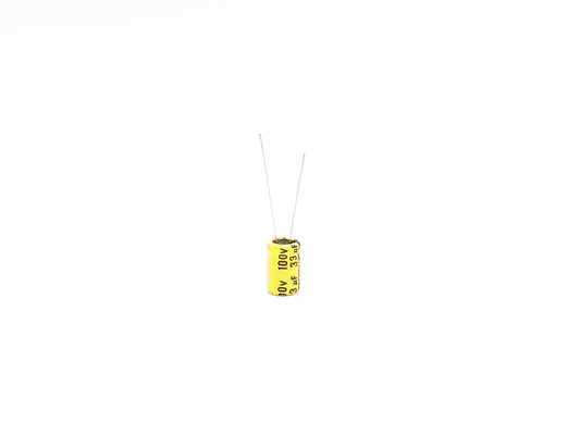 Tụ điện nhiệt độ cao nhôm điện phân màu vàng 33UF100V