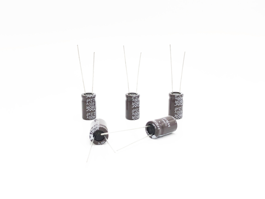 Tụ điện điện phân hướng tâm bằng nhôm ISO9001 2.2UF400V Dòng điện gợn sóng cao