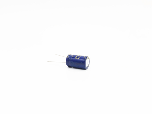 Tụ điện nhôm 330UF 80V màu xanh lam 13X20mm 10000 giờ Tuổi thọ cao