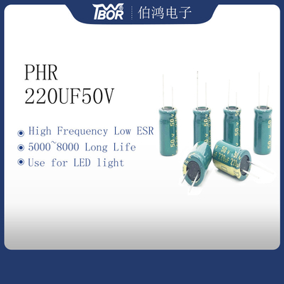 Ánh sáng LED xuyên tâm Tụ điện nhôm ESR thấp 10UF 250V