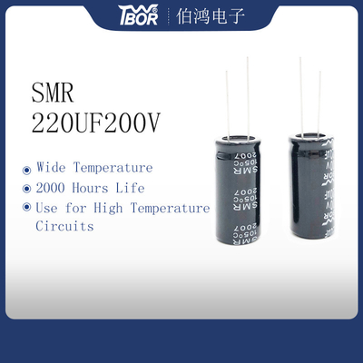Tụ điện xuyên tâm 22X25mm 220uF 200V Tuổi thọ tải 2000 giờ