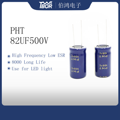 Tụ điện xuyên tâm có tuổi thọ cao PHT 82UF 500V 22X30mm