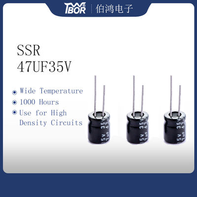 Nhiệt độ rộng 105C Tụ điện xuyên tâm Supper Miniature 6.3x7mm