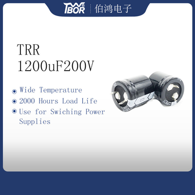 Tuổi thọ cao 2000 giờ Snap trong tụ điện 1200UF200V 30X50MM